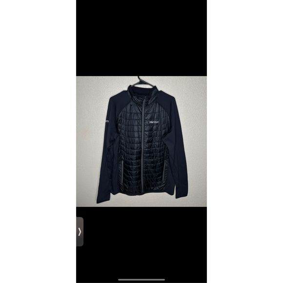 Marmot Hybrid Black Puffer Jacket Mens Large - Picture 2 of 5